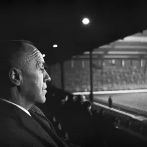 Bill Shankly at Anfield Reserve Game Print 1969 Bill Shankly at Anfield Reserve Game Print 1969