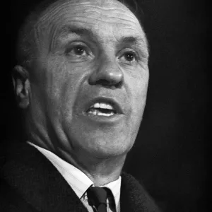 Liverpool Manager Bill Shankly watching a reserve game at Anfield between Liverpool