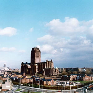 Liverpool Metropolitan Cathedral (left in the background
