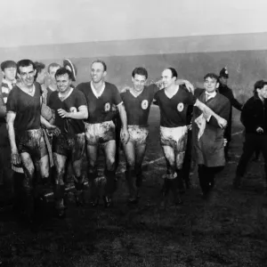 Liverpool players leave the field after beating Southampton to win the 2nd Division title Liverpool players leave the field after beating Southampton to win the 2nd Division title