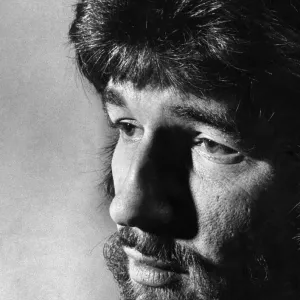 Liverpool playwright Willy Russell pictured during an interview. December 1976 Liverpool playwright Willy Russell pictured during an interview. December 1976