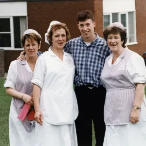 Liverpool Striker Robbie Fowler at Nugent RC High School Print