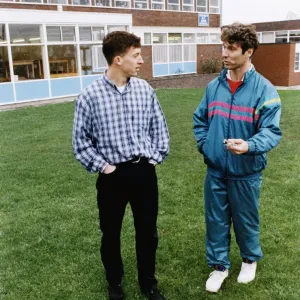 Robbie Fowler Meets Old PE Teacher in 1994 Print