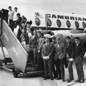 Liverpool team depart from Speke Airport for Bilbao. 17th September 1968 Liverpool team depart from Speke Airport for Bilbao. 17th September 1968