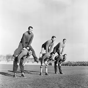 Liverpool training session. Leapfrogging pairs left to right