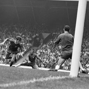 Liverpool v Chelsea Division One Football 8th August 1969 Geoff Strong heads
