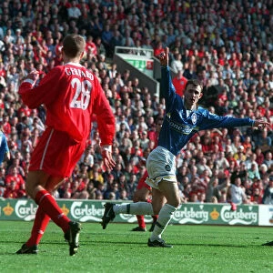 Liverpool v Everton league match at Anfield, 3rd April 1999