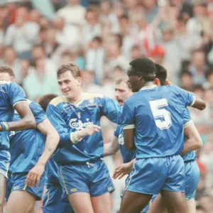 Liverpool verses Wimbledon. FA Cup final at Wembley Stadium Liverpool verses Wimbledon. FA Cup final at Wembley Stadium