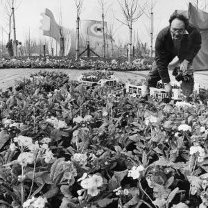 Liverpools International Garden Festival 23rd March 1984 Bill Hughes of Crosby Liverpools International Garden Festival 23rd March 1984 Bill Hughes of Crosby