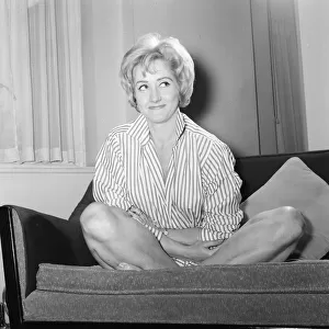 Liz Fraser, English actress, pictured at home of Donald Zec Daily Mirror Journalist