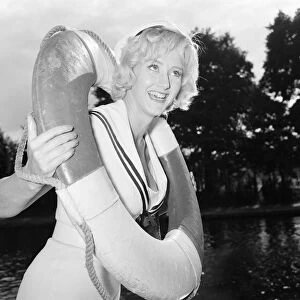 Liz Fraser, English actress, pictured on location at Taggs Island