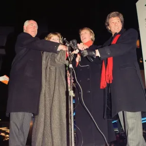Liza Goddard, Lionel Blair. The Christmas lights at Broad Street Mall, Reading Liza Goddard, Lionel Blair. The Christmas lights at Broad Street Mall, Reading