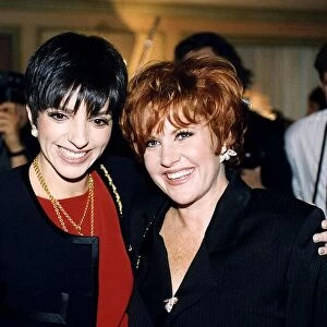 Liza Minnelli Actress Singer With Her Sister Lorna Luft At The Variety Club Tribute To