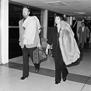 Liza Minnelli and her new husband Jack Haley Jr arrive at Heathrow to finish off their