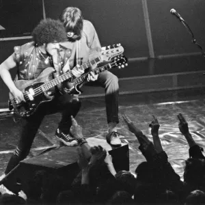 Thin Lizzy, Rock Group, perform at The Apollo, Coventry, Warwickshire in December 1981 Thin Lizzy, Rock Group, perform at The Apollo, Coventry, Warwickshire in December 1981