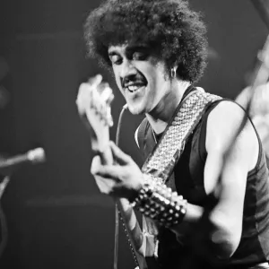 Thin Lizzy, Rock Group, perform at The Apollo, Coventry, Warwickshire in December 1981 Thin Lizzy, Rock Group, perform at The Apollo, Coventry, Warwickshire in December 1981