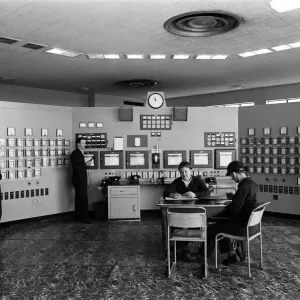 Llandarcy Oil Refinery Crude Oil Unit Control Room Print, 8th August 1967