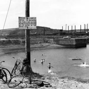Llanellys North Dock Circa 1950 Print