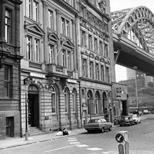 Lloyds Bank on Newcastle Quayside. 9th July 1978