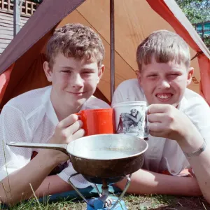 A local Scout has been camping out since the beginning of February in a bid to win a trip
