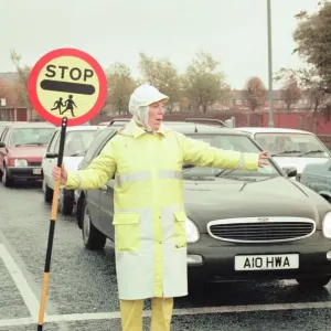 Lollipop lady Janet Taylor on duty at the junction of Trunk Road with Kings Road Lollipop lady Janet Taylor on duty at the junction of Trunk Road with Kings Road