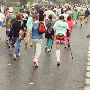 The London Marathon - 1990. Picture taken at the start, Greenwich