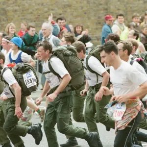 The London Marathon, 1991 Print - Runners at Tower Bridge The London Marathon, 1991 Print - Runners at Tower Bridge