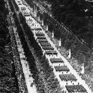 London Victory march and celebration seen here passing down the Mall. July 21st 1919
