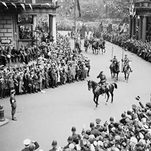 London victory march. Field Marshall Sir Douglas Haig in the procession. May 1919