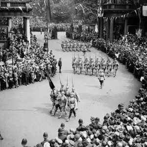 London victory march. Leaving Albert Gate. May 1919