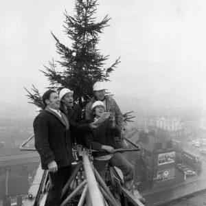 Londons highest Carol Service took place when building workers L / R Arthur Cournane Londons highest Carol Service took place when building workers L / R Arthur Cournane
