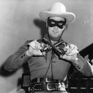 Clayton Moore at the Queens Hotel, Cardiff 1958 Print