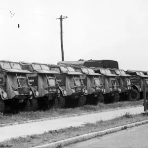 WWII Army Vehicles Print, Kingston By Pass, August 1945 WWII Army Vehicles Print, Kingston By Pass, August 1945
