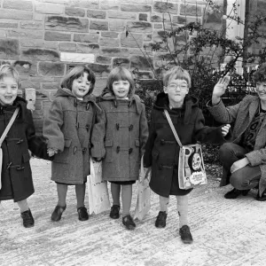 Longbottom Quads Starting School Print, 6th January 1986