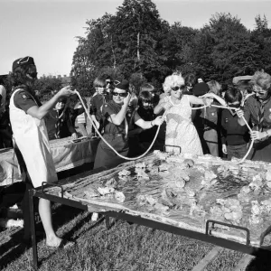 Longest sausage. 1st Stoke Row Cub Section. June 1976
