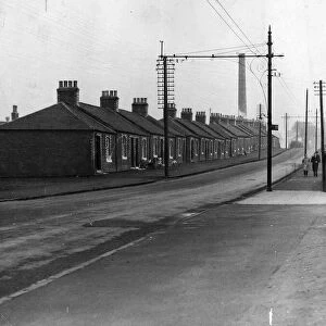 Looking along Carlisle Road in Ferniegair near Hamilton, Scotland November 1933
