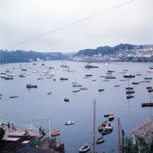 Polruan River Fowey Print, Cornwall 1973