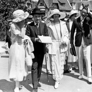 Lord Beaverbrook with Lady Beaverbrook attend the horseracing at Deauville on their Lord Beaverbrook with Lady Beaverbrook attend the horseracing at Deauville on their
