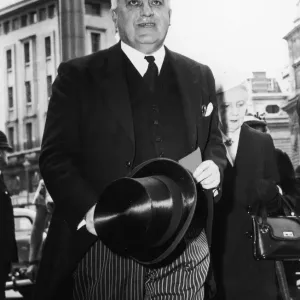 The lord Chancellor Lord Kilmuir ( David Maxwell Fyffe) seen here attending