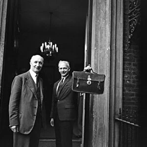 Lord Denning, Minister of the Rolls (left), and his Secretary