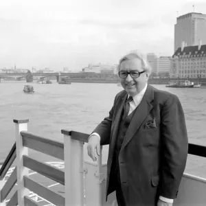 Lord George Brown seen here by the River Thames. March 1975 S Lord George Brown seen here by the River Thames. March 1975 S