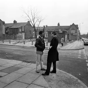 Lord Gifford in Toxteth, 29th November 1988 Print