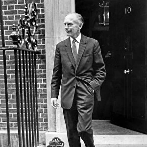 Lord Home, bereft of title now Sir Alec Douglas Home seen outside 10 Downing Street