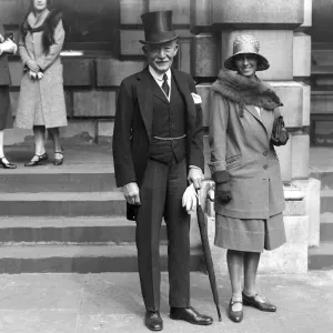 Lord and Lady Baden Powell seen here at a private showing of the Royal Academys summer Lord and Lady Baden Powell seen here at a private showing of the Royal Academys summer