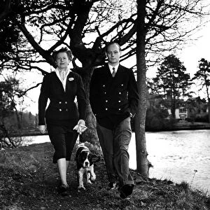 Lord Montagu of Beaulieu with his sister in 1954, Elizabeth Douglas- Scott-Montagu