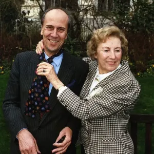 Lord Norman Tebbit with Dame Vera Lynn receives a tie after being named Tiewearer of