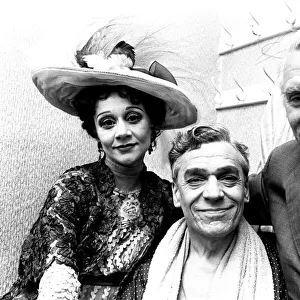 Lord Olivier came to watch his wife, Joan Plowright, star with Paul Schofield (centre)