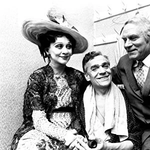 Lord Olivier came to watch his wife, Joan Plowright, star with Paul Schofield (centre)