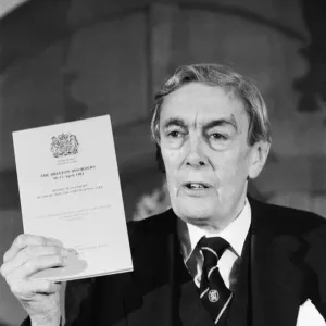 Lord Scarman, new press conference to release his report into The Brixton Disorders 10-12 Lord Scarman, new press conference to release his report into The Brixton Disorders 10-12