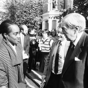 Lord Scarman returns to Brixton, London, Monday 6th October 1986 Lord Scarman returns to Brixton, London, Monday 6th October 1986